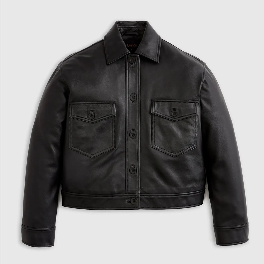 NEW (nwt) Quince 100% Leather Jacket - Picture 4 of 10